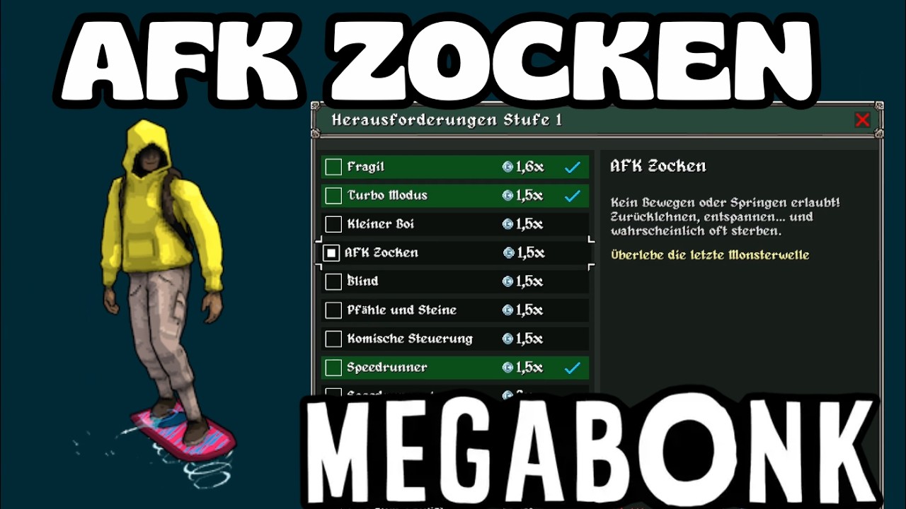 Ich habe MEGABONK ohne Bewegung geschafft! Herausforderung SPEZIAL