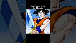 Goku wants to try the Z Sword... #anime #dragonballz #shorts