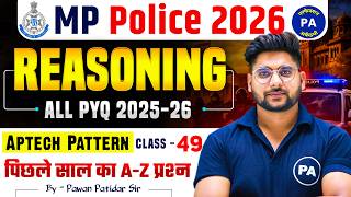 MP Police 2025 Reasoning PYQ - 49 | MP Police 2026 Reasoning | Reasoning By Pawan Patidar SIr