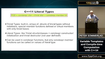 CppCon 2015: Peter Sommerlad “Variable Templates and Compile-Time Computation with C++14"
