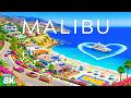 MALIBU 8K Aerial 🇺🇸 🌊 Pacific Coast Beaches, Oceanfront Mansions &amp; California Paradise 🏝️