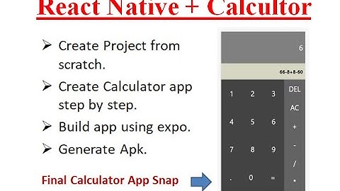 React Native Tutorial : Creating a Calculator - Part 1