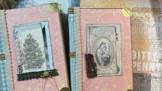 Part 2: DIY Christmas Junk Journal: A Festive writing and card Keepsake / BUILDING HARDCOVERS 2 ways