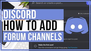 How To Add Forum Channels To Discord - Setup Discord Forums