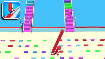 Bridge Race Max Level - All Levels Gameplay (iOS & Android) Walkthrough Part 9