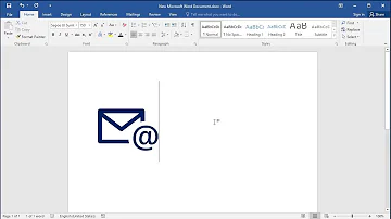 Where is the mail symbol in Word?