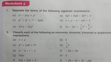 Math class 6 chapter 6 worksheet 4 dav public school ।। DAV Class 6 math chapter 6 worksheet 4