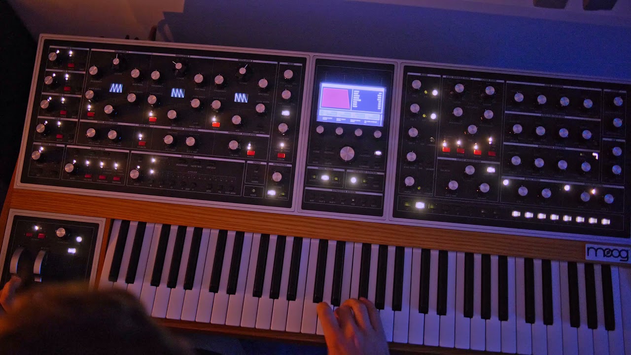 space ambient analog synthesizer jam with the Moog One 16 no external processing