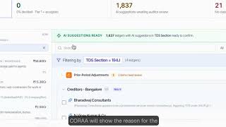 Ledger Mapping & Grouping in CORAA | AI-Powered Ledger Classification