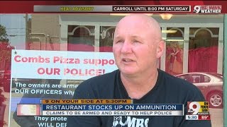 Pizzeria offers ammo, bulletproof vest to police