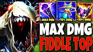 I Created a NEW MAX (x38% BONUS) DMG FIDDLESTICKS TOP LANE BUILD 💀💀 | Fill to Win #43 - s16 Gameplay