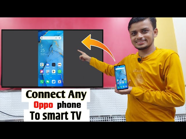 connect oppo phone to smart tv | How to connect oppo phone to android tv | screencast |screen mirror class=