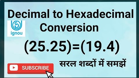 Decimal to Hexadecimal Conversion , bcs011, mcs012