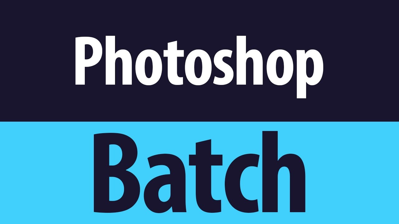 photoshop batch processing multiple actions - YouTube