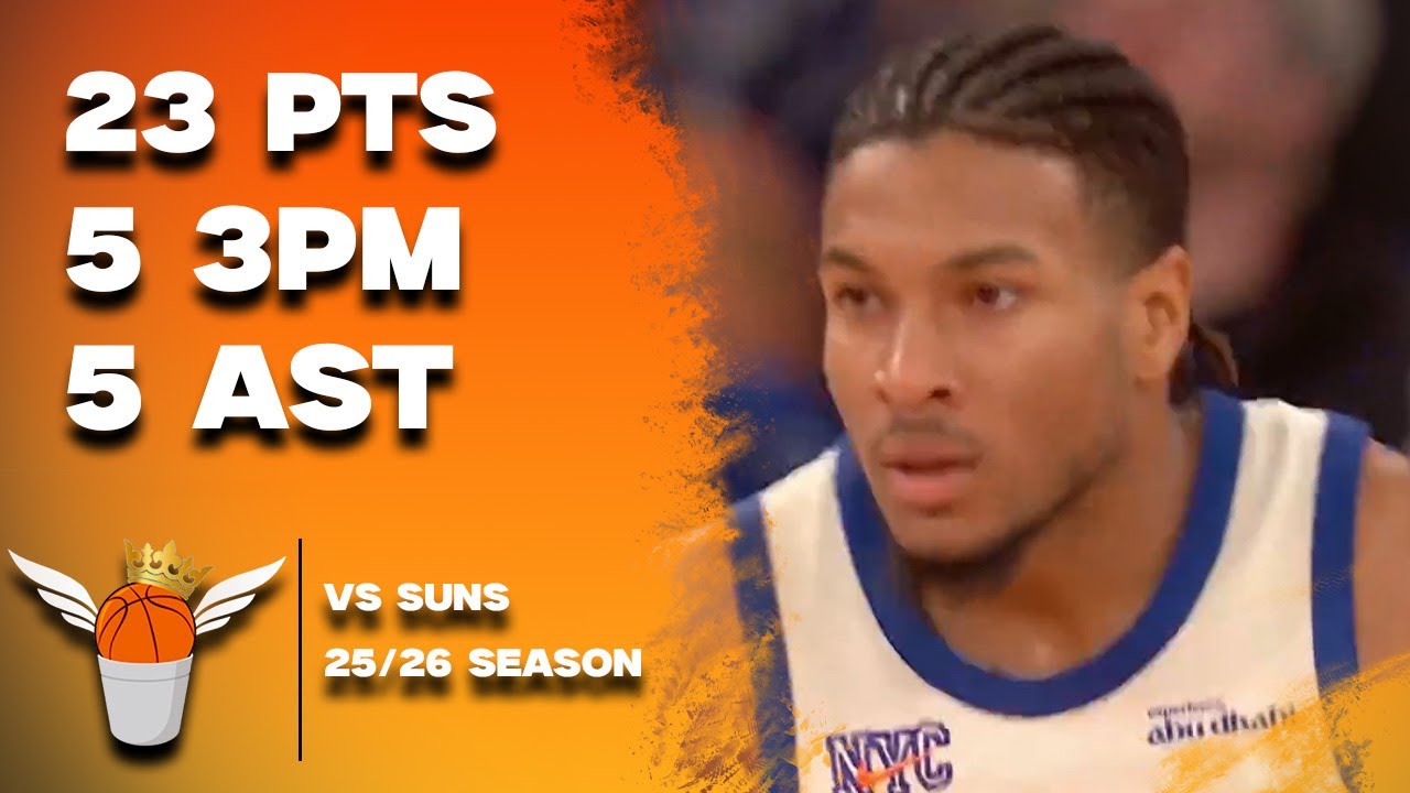 23 Point 5 Miles McBride 23 Points/5 Assists vs Suns Full Highlights! (1/17/2026 ...
