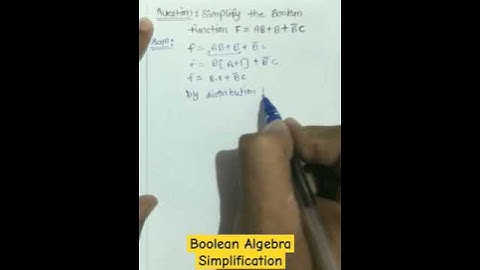 Boolean Algebra Simplification Example Practice #zeroones #boolean