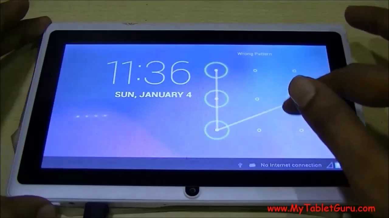 Unlock Pattern Lock on Android Tablet on Single click of Button - YouTube