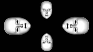 Hollow Mask Illusion, Holographic Animation For Use With HoloQuad Pyramid Hologram MMD
