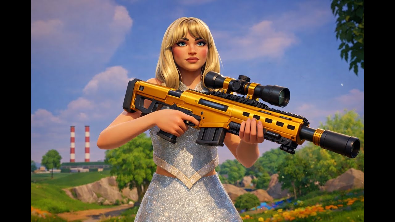 SABRINA CARPENTER CLIPANDO NOOBS DANDO NO SCOPE DE BARRET LENDÁRIA NO FORTNITE OG