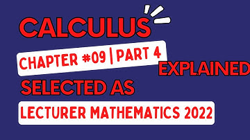 Lecture #26 Chapter #9 Part 4||Functions of Several Variables||Calculus with Analytic Geometry