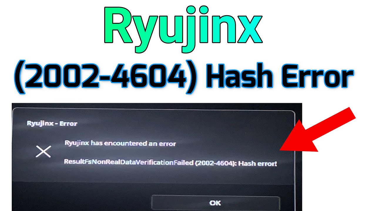 Ryujinx (2002-4604) Hash Error Fix - YouTube