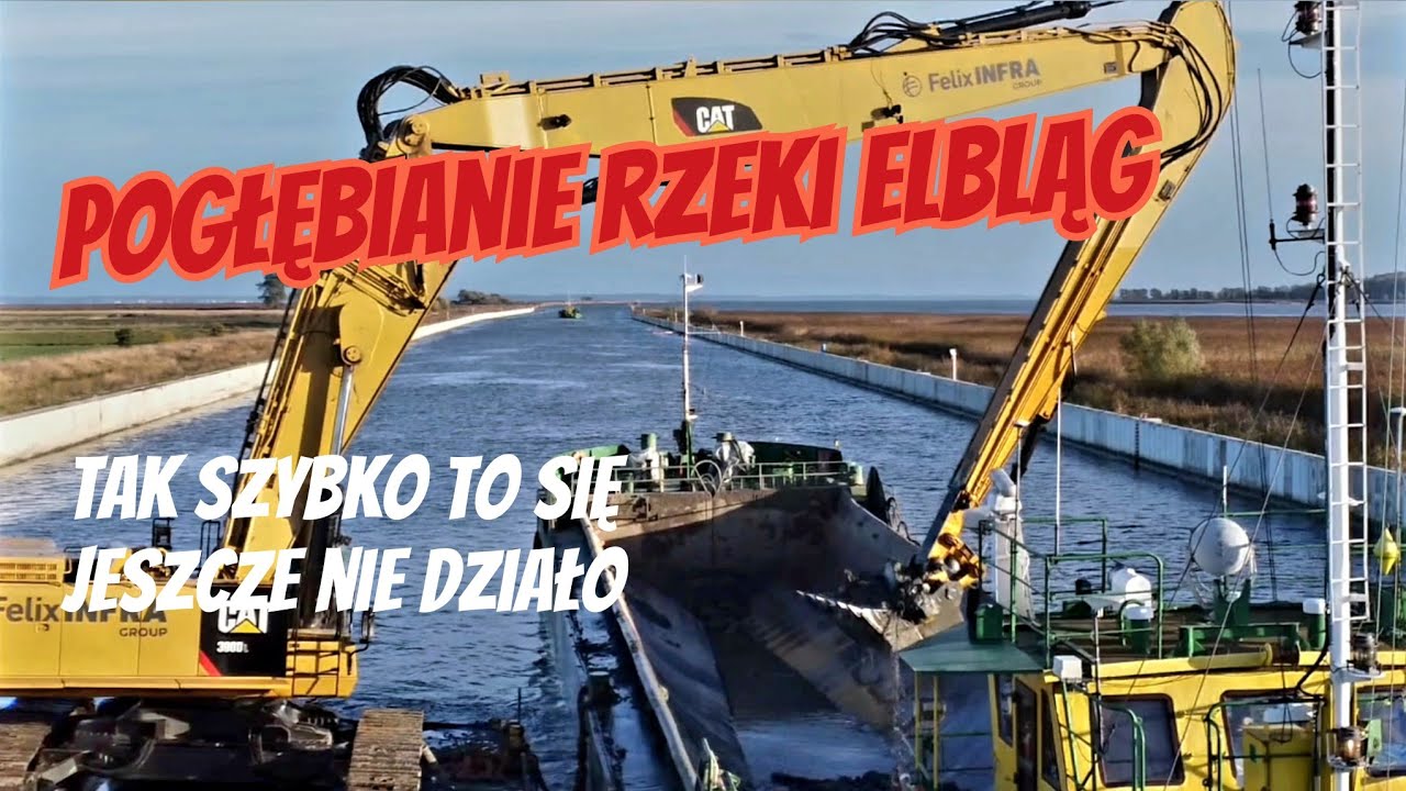 POGŁĘBIANIE RZEKI ELBLĄG PRZESUNEŁO SIĘ  150 METRÓW  - BRAWO