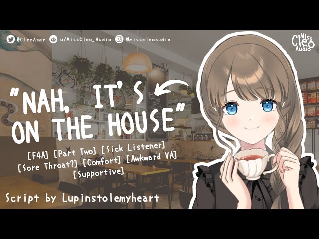 ASMR: Barista takes care of you [F4A] [Comfort and coffee 2] [Comfort] [Sick listener] [Sore Throat]