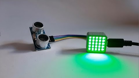 Ultrasonic Distance Sensor Using ATOM Matrix ESP32