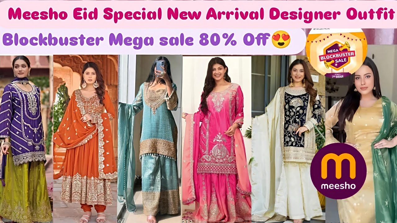 Meesho New Arrival Designer Outfit For Eid😍   Sharara Sets & Anarkali🥰 #viralvideo #meesho #ytshorts