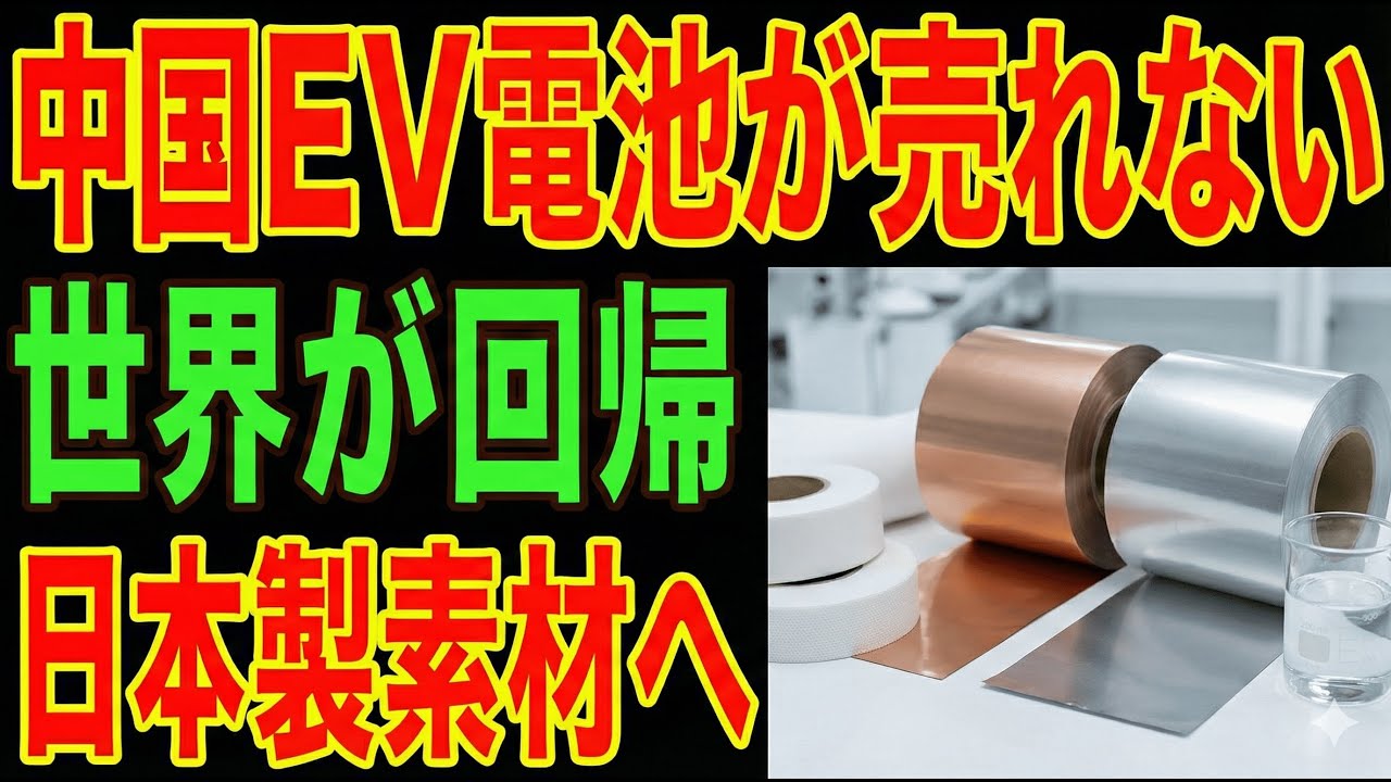【中国異常事態】EV用電池が売れない！世界が日本製素材に回帰する理由とは…