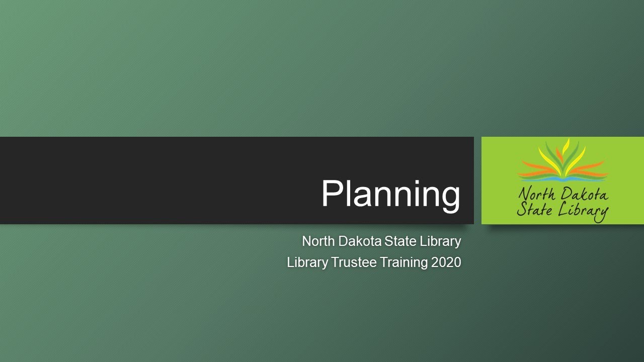 Trustee Training: Planning