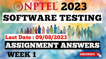 NPTEL Software Testing Quiz Assignment Answers Week 1 | Jul-Dec 2023