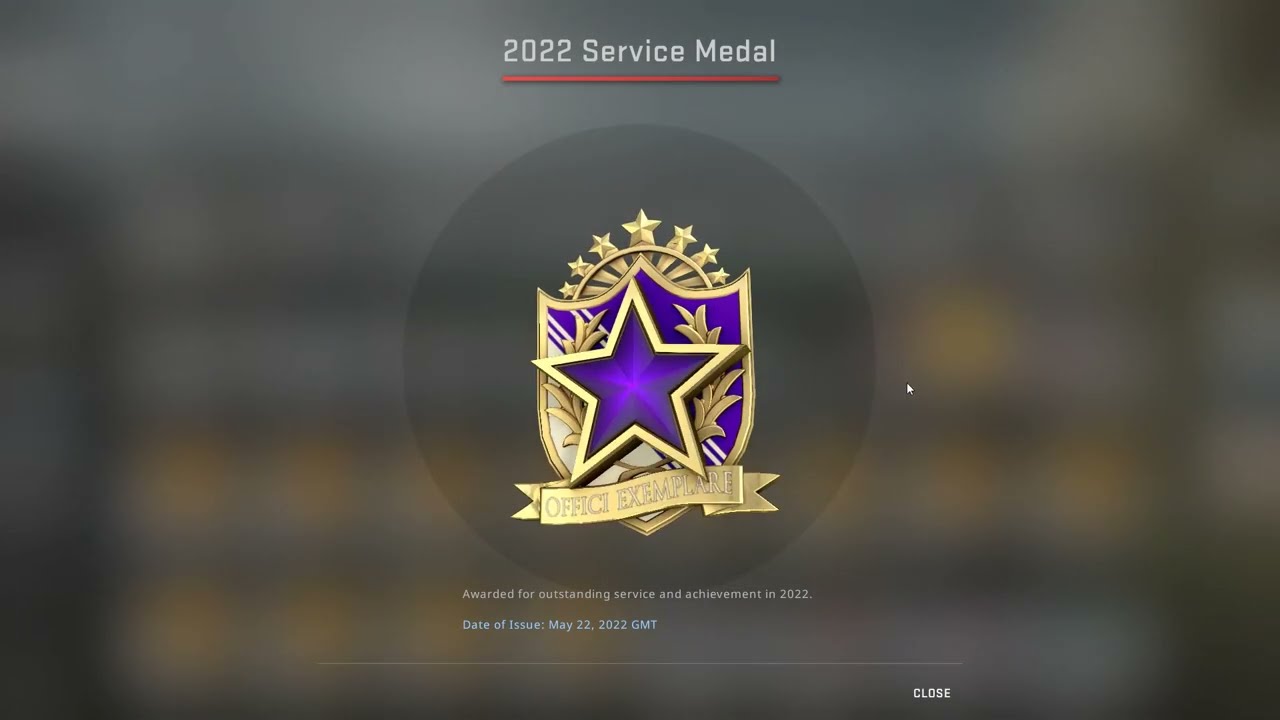 Purple 2022 Service medal Tier 4 | CSGO