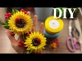 Подсолнухи из лент🌻/Ribbon Flowers/Lbeads.com/DIY