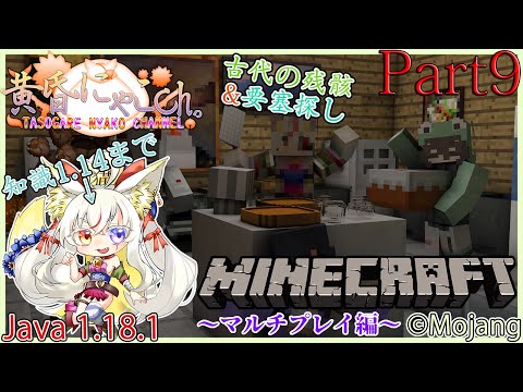 ＃９８３【Minecraft (Java1.18.1)】整地大好き狐のマルチプレイ(Part9)【バ美狐Vtuber】