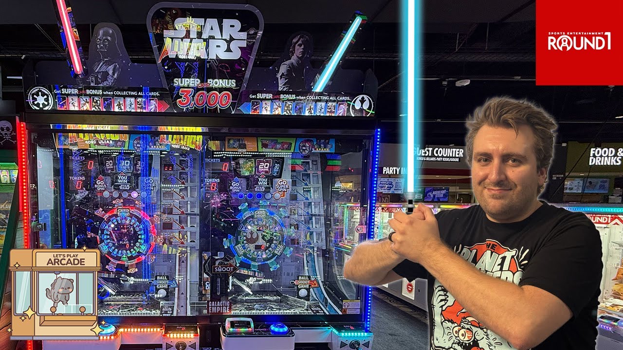Hunting for RARE Cards on the Star Wars Coin Pusher at Round1