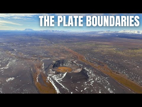 360 Drone Circle Above The Plate Boundaries in Iceland - Volcanic Wasteland