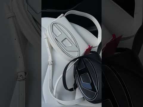 Брендова жіноча сумка Diesel 1DR Iconic White | Стильна та компактна shoulder bag з натуральної шкіри, видео 1