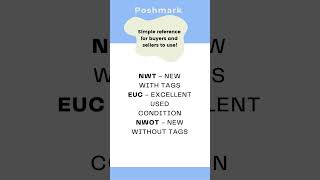 Poshmark: What Does NWT Mean? (New With Tags) #shorts