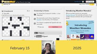 Puzzmo Crossword | 🕺 Dance Mix | February 15, 2025 screenshot 1