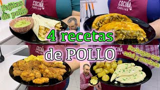 4 RECETAS DE POLLO fáciles y ricas con las que vas a TRIUNFAR EN CASA