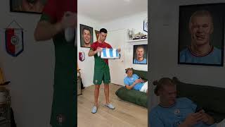SUBSCRIBE TO GET 7 YEARS OF GOOD LUCK from Ronaldo and Haaland! 🍀😅 #football #ronaldo