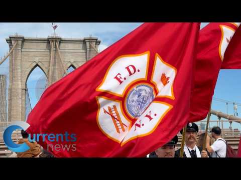 FDNY Battalion 57 Marches Across Brooklyn Bridge to Mass at Co-Cathedral of St. Joseph