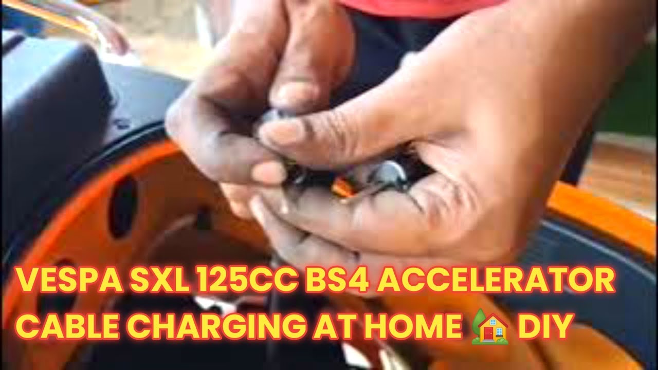 Changing Accelerator Cable For Vespa ll DIY ll Throttle Cable Changing At Home 🏡