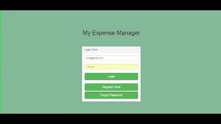 My Expense Manager - Laravel Framework