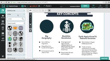Piktochart Changing Color of Icons