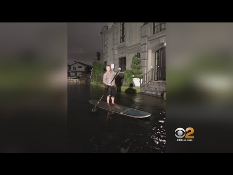 Coastal Flooding Takes Out Seawall In Newport Beach