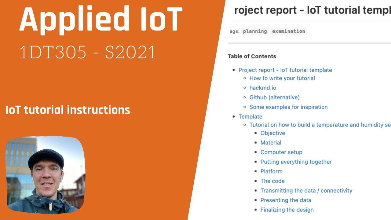 IoT tutorial instructions, 1DT305 Applied IoT 2021 - YouTube