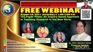 APAETI FREE Webinar Series (Session 2)