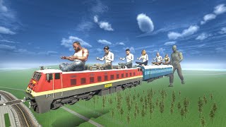 Franklin Flying Train Vs Giant Zombie | Funny Gameplay Indian Bikes Driving 3d 🤣🤣 screenshot 5